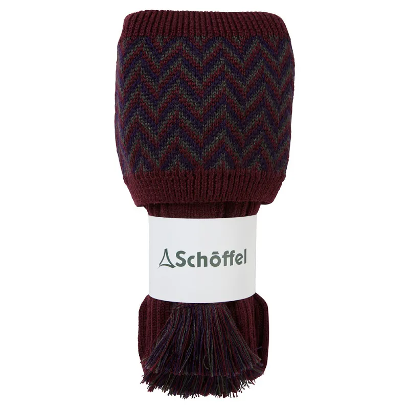 Schoffel Mens Herringbone Sock Mulberry/Aubergine/Forest